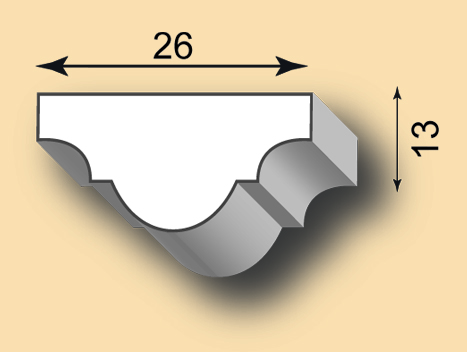 schmale Gipsleiste SL26-02