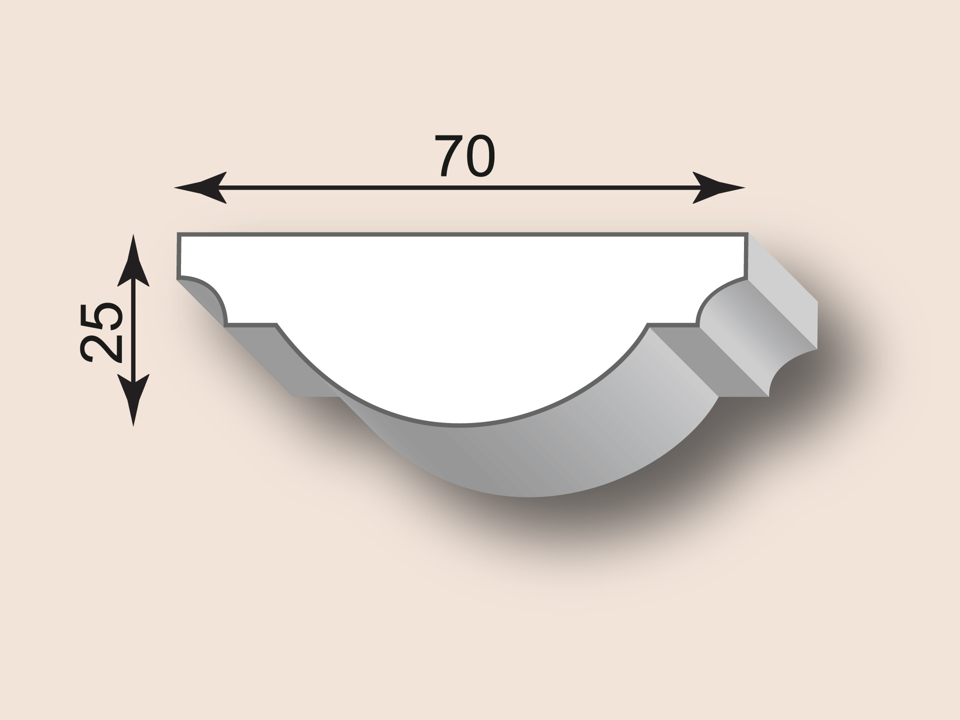 Stuckleiste SL70-25