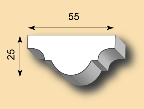 Stuckleiste / Stuckprofil SL55-03