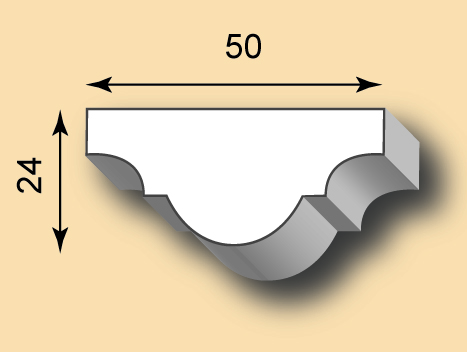 Stuckleiste / Stuckprofil SL50-07
