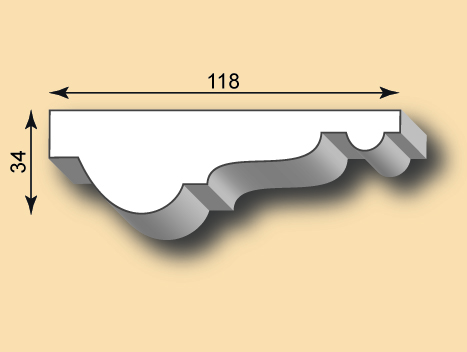 Stuckleiste / Stuckprofil SL118-01