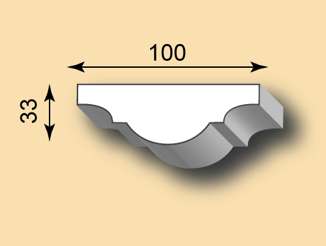Stuckleiste / Stuckprofil SL100-02