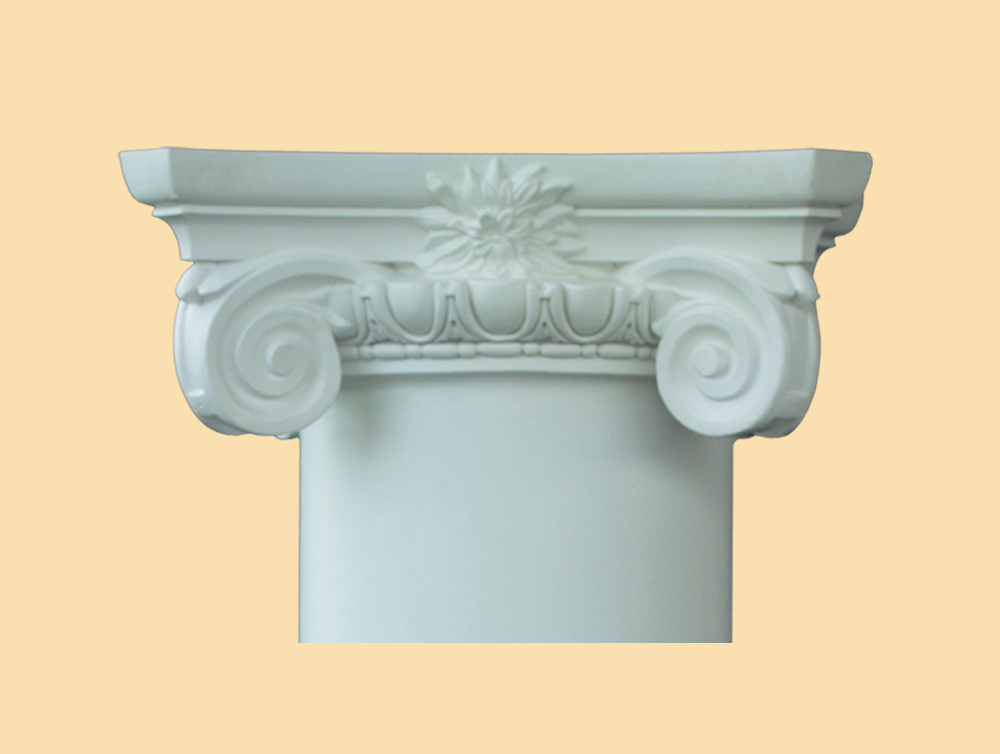 Halb-Kapitell zu Stucksäule 18 cm