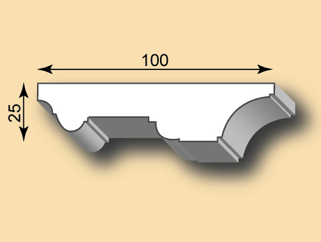 Stuckleiste / Stuckprofil SL100-06