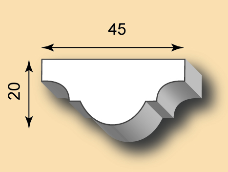 Stuckleiste / Stuckprofil SL45-04