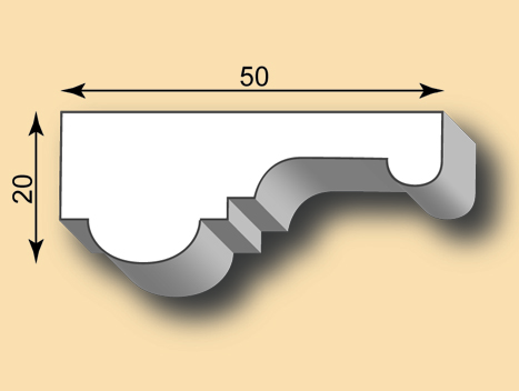 Stuckleiste / Stuckprofil SL50-21