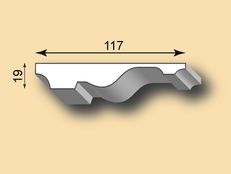 Stuckleiste / Stuckprofil SL117-01