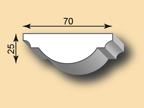 Stuckleiste / Stuckprofil SL70-25