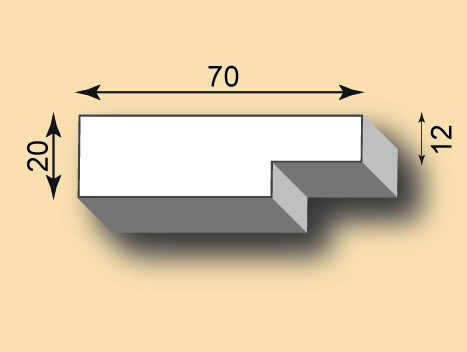 Stuckleiste / Stuckprofil SL70-12