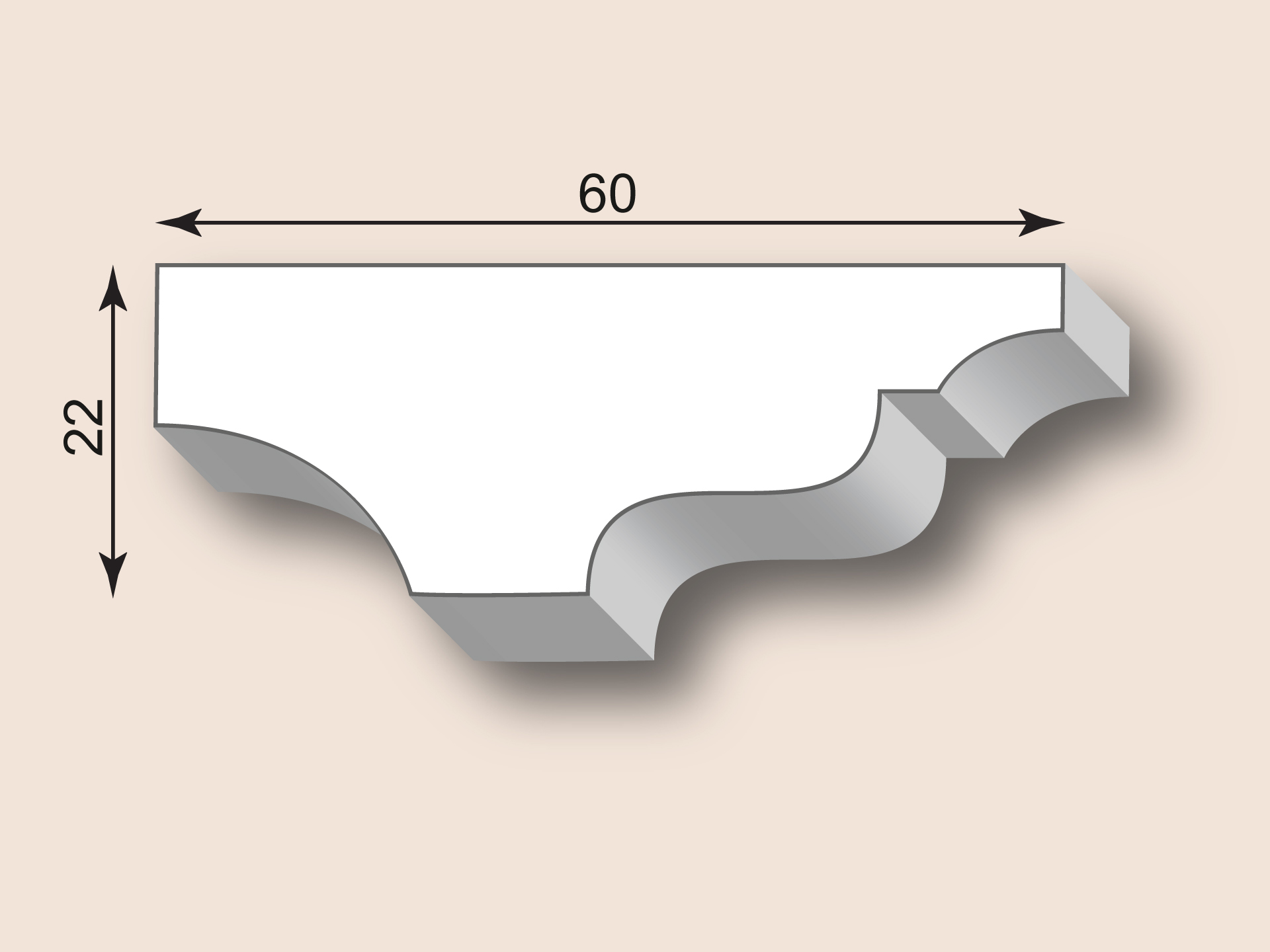 Stuckleiste SL60-16