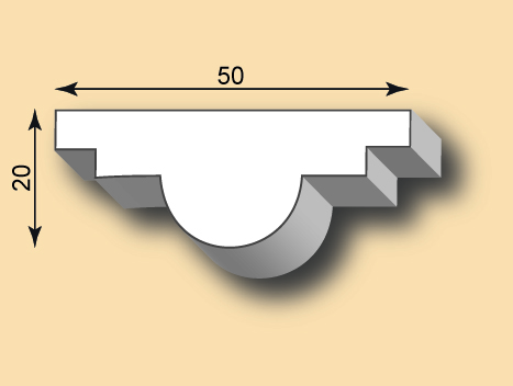 Stuckleiste / Stuckprofil SL50-05