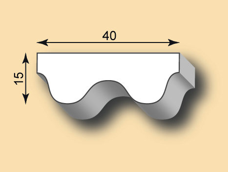 Stuckleiste / Stuckprofil SL40-20