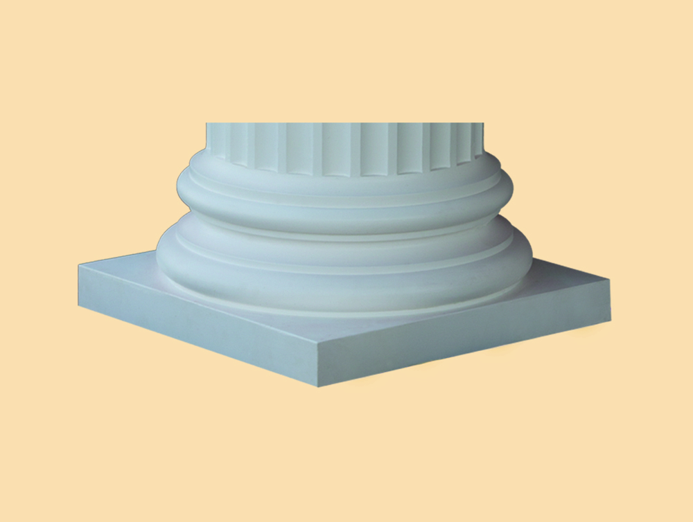 Halb-Sockel korinthisch zu Stucksäule 22 cm