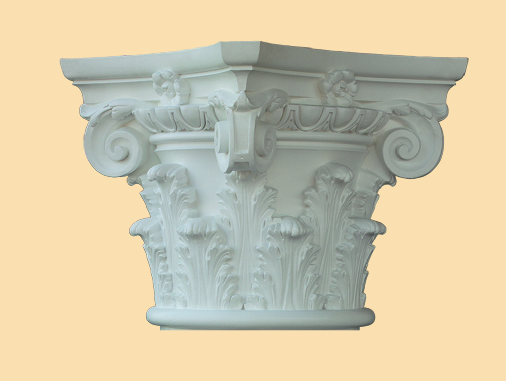 Halb-Kapitell zu Stucksäule 18 cm