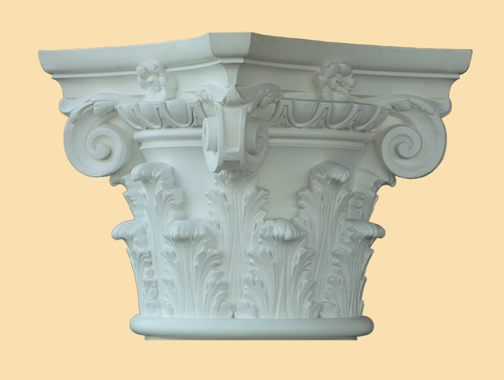 Halb-Kapitell korinthisch zu Stucksäule 22 cm