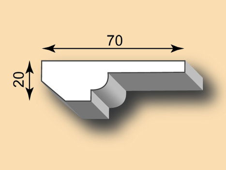 Stuckleiste / Stuckprofil SL20-02