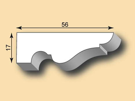 Stuckleiste / Stuckprofil SL56-01