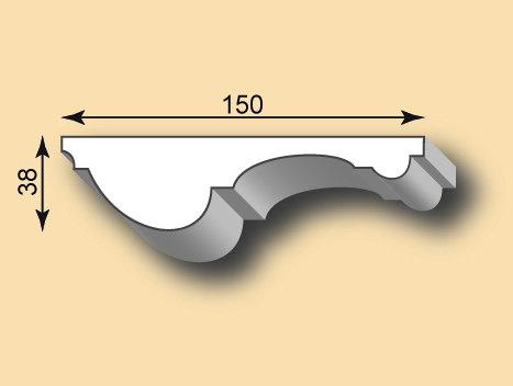 Stuckleiste / Stuckprofil SL150-01