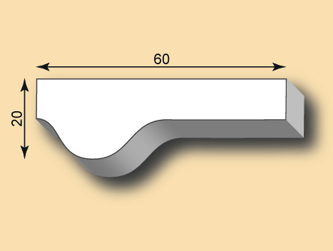 Stuckleiste / Stuckprofil SL60-01