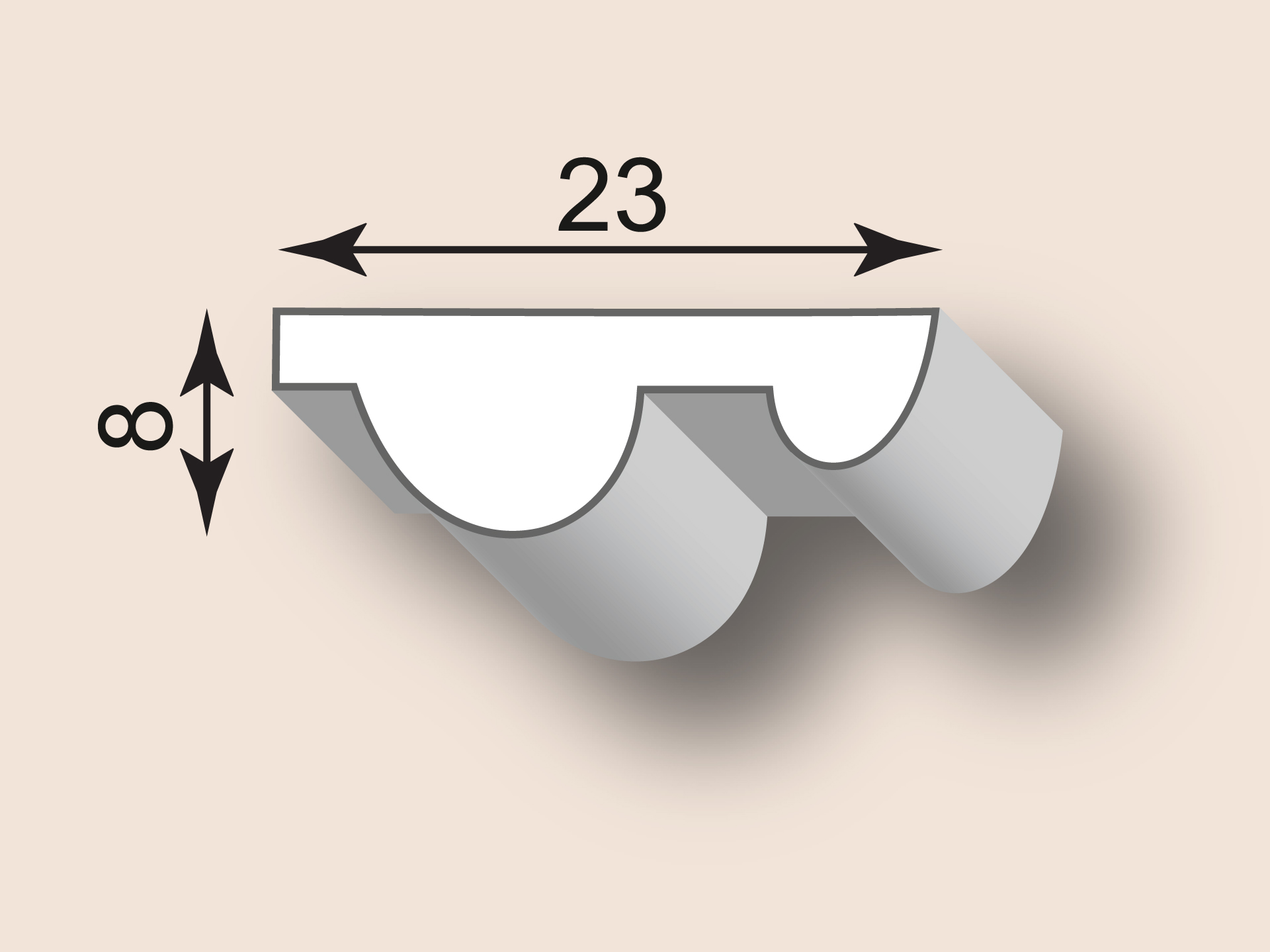 Stuckleiste / Stuckprofil SL23-01