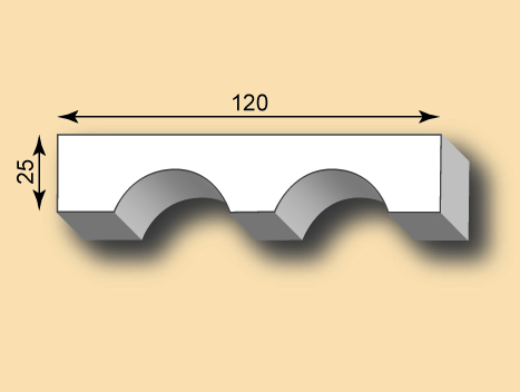 Stuckleiste / Stuckprofil SL120-02
